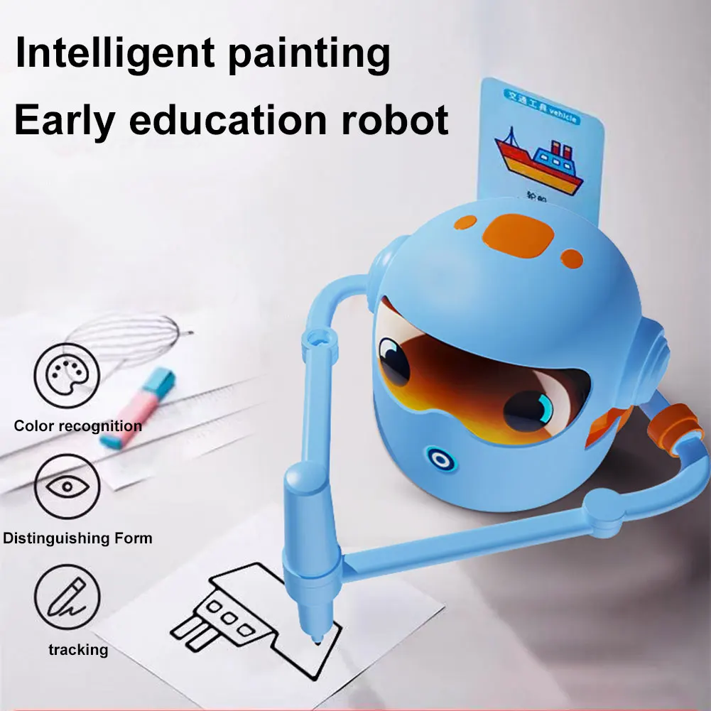 100-kaarten interactieve tekenrobot voor kinderen Vroege educatieve automatische schilderij AI-robots Leren tekenen Art Training Machine Toys