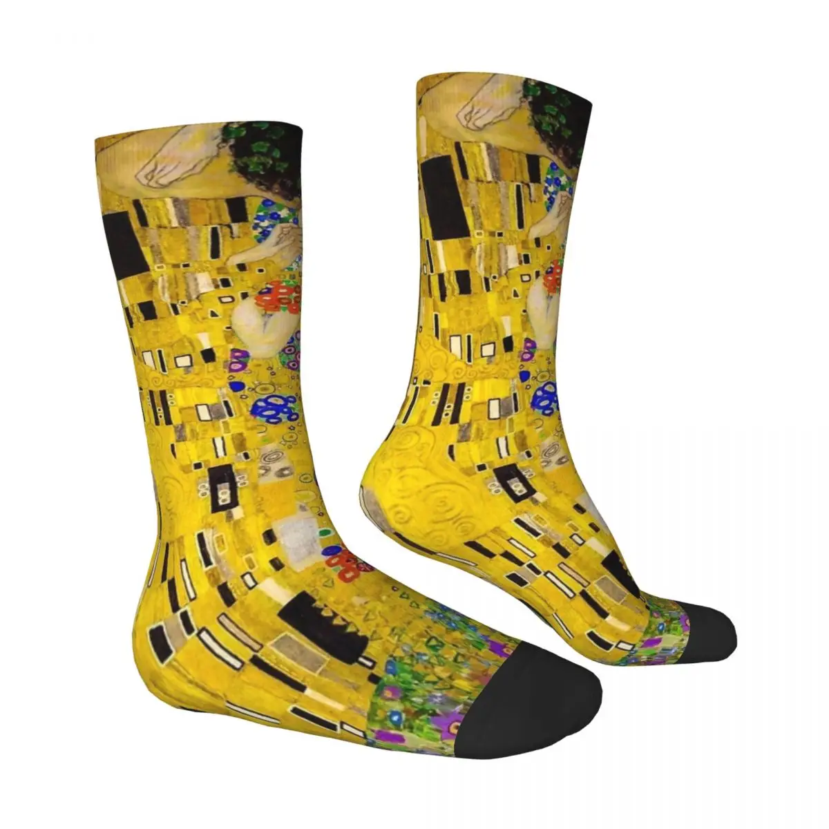 The Kiss Gustav Klimt Socks Gothic Stockings Autumn Anti Slip Couple Socks Comfortable Graphic Skateboard Socks