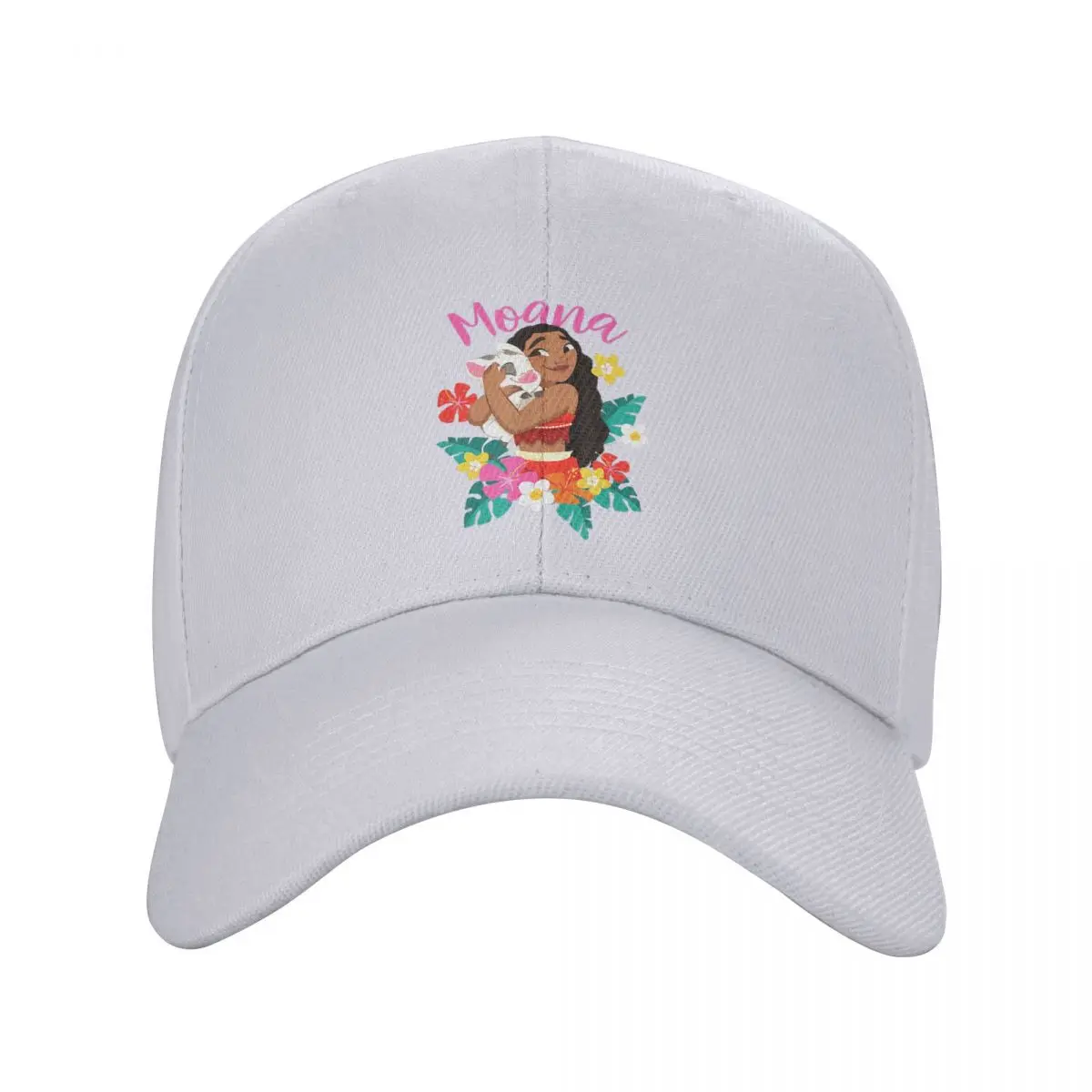 Moana Hugging Pua Floral Baseball Caps Men Women Fitted Trucker Hat Hat Adjustable Polyester Sun Caps Summer Cap