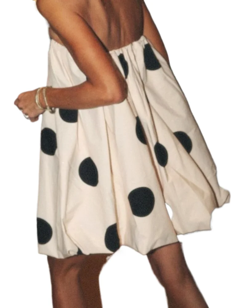 

Sexy Strapless Mini Dress For Women Fashion Print Loose Pullover Dresses Lady Summer Holiday Formal Evening Party Clothes New