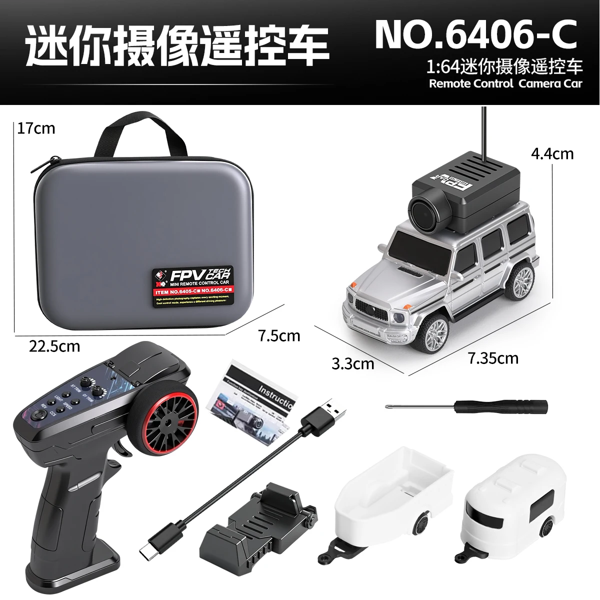 WLtoys 6405 6406-C Afstandsbediening Camera Auto Met FPV View 720 P Video APP Controle VR Functie 2.4G WiFi RC Drift Auto Schaal 1:64