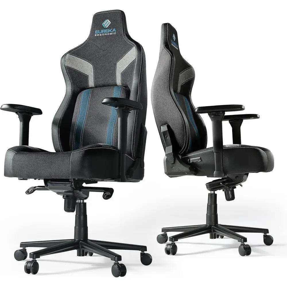 

Ergonomic Lumbar Support Gaming Chair with 4.3in Cushion, Racing Style Seat for Adults, Blue