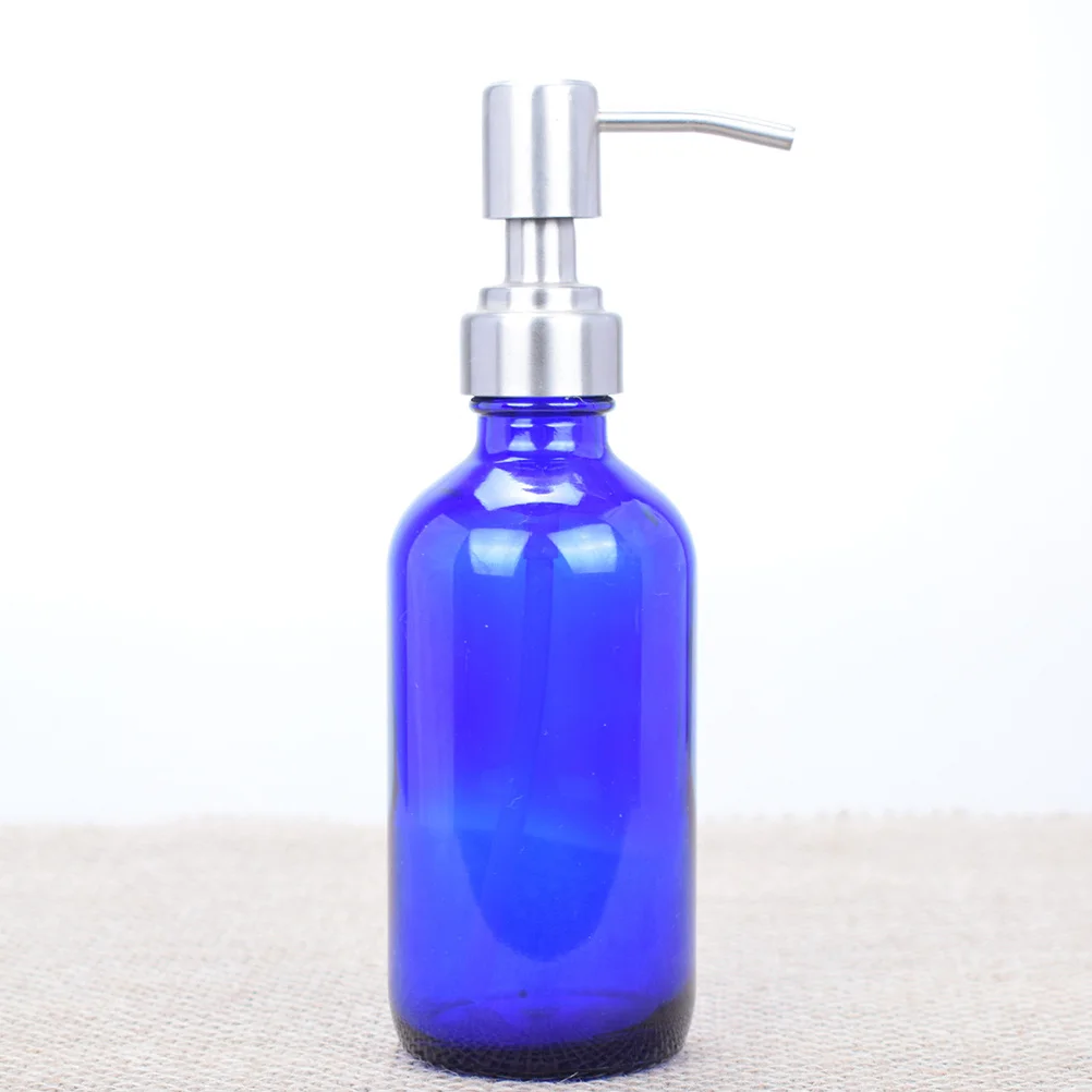 

230Ml Dispenser Bottle Glass Pump Lotion Container Reusable for Shampoo Conditioner Cream Travel Camping Bathroom