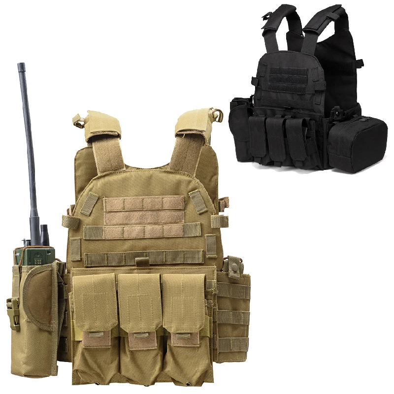 

Nylon Tactical Vest Body Armor Hunting Carrier Airsoft Accessories Men Combat MOLLE Camo Military Army Vest Outdoor CS Hunting