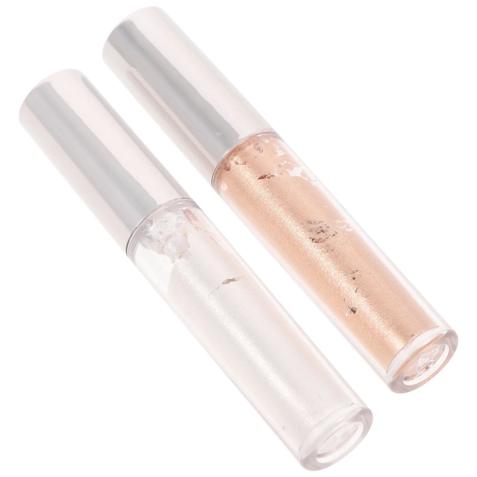 2개입 액체 글리터 아이섀도우 고발색 부드러운 적용 광택 효과 메이크업 다양한 경우에 사용 반짝이는 눈 디자인