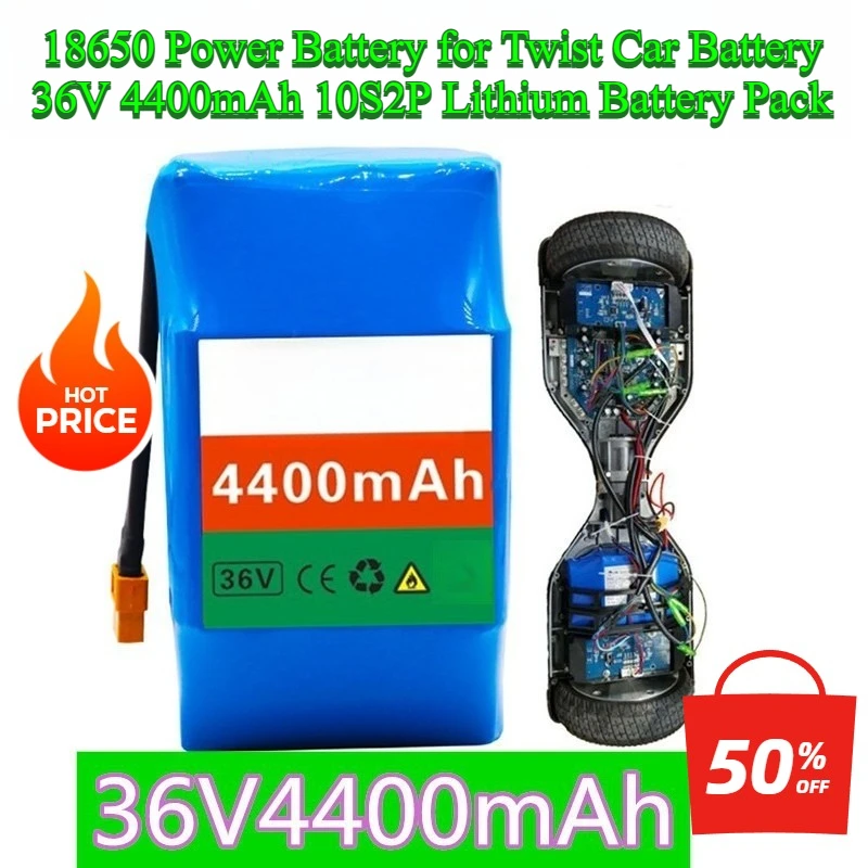 

18650 Power Battery for Twist Car Battery 36V 4400mAh 10S2P Lithium Battery Pack