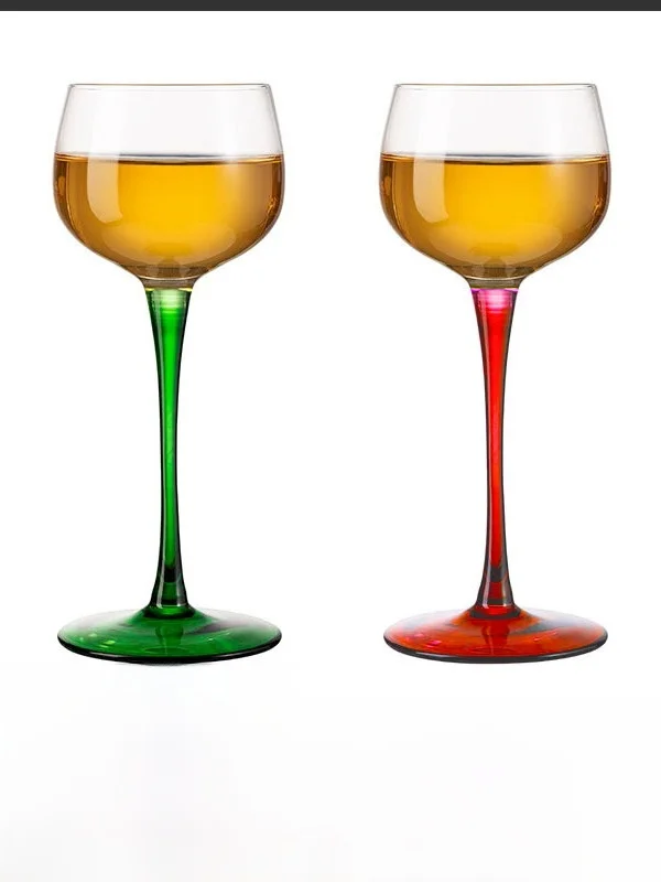 Mint Green High Footed Wine Glasses for Home Use Sweet Wine Champagne Cups French Style Crystal Glass Vintage Wine Glasses