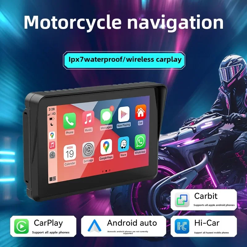 5 Inch Waterproof Motorcycle Navigator Carplay AutoHIcar Billion Tire Pressure Monitoring Motorcycle Navigation