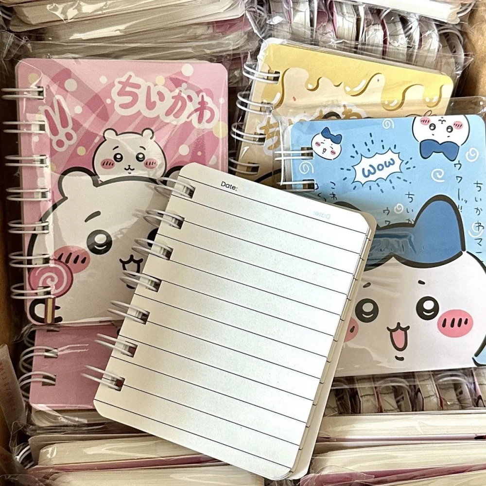 New Chiikawa Hachiware Mini Notebook A7 Paper for Students Stationery Cartoon Usagi Portable Coil Diary School Office Supplies