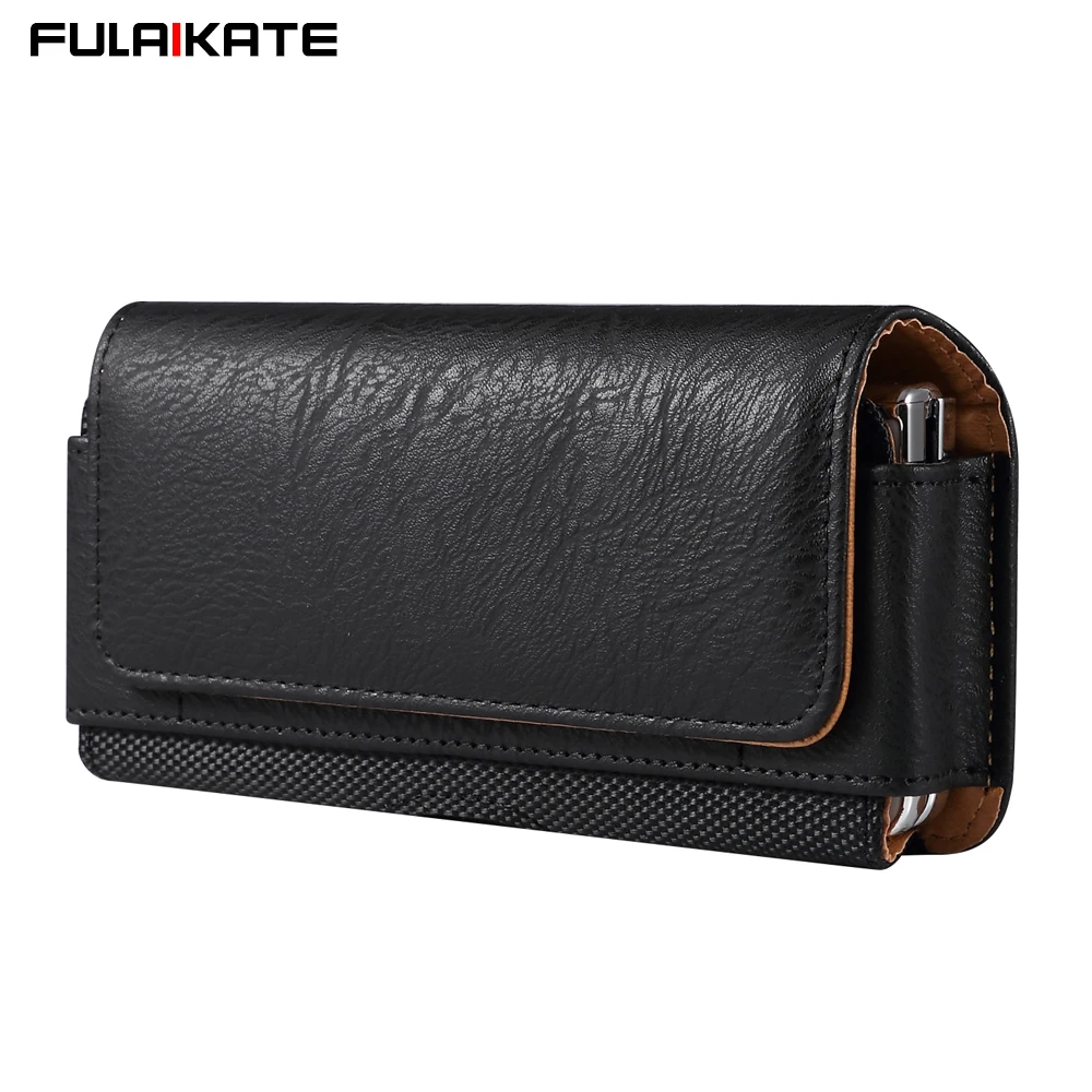 FULAIKATE Waist Phone Pouch for Samsung Z Fold 5, Horizontal Men's Bag for ZFolding 3, Portable Holster for Huawei Mate X2