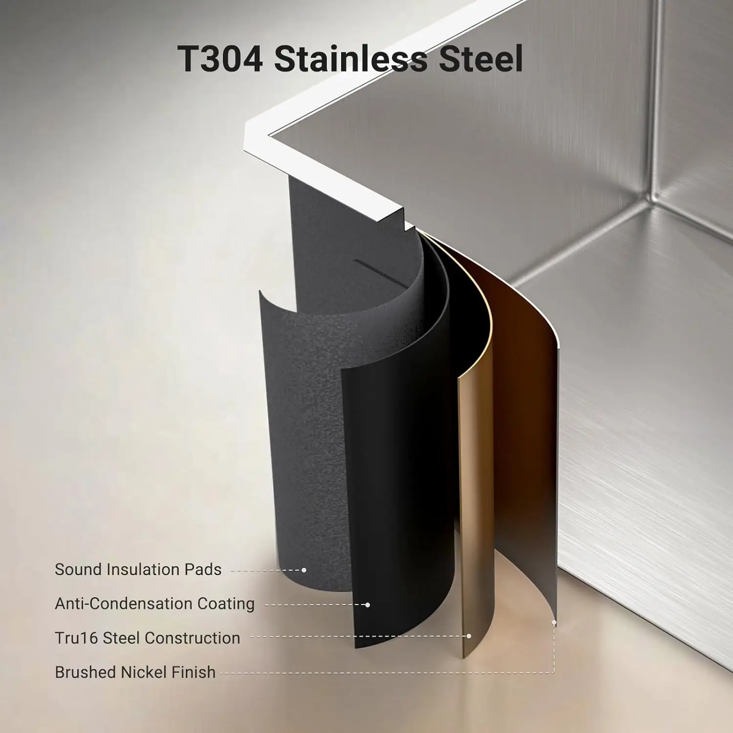 RV وعاء واحد Undermount بالوعة المطبخ 16 مقياس 304 الفولاذ المقاوم للصدأ اليدوية RV إعداد المطبخ بار بالوعة