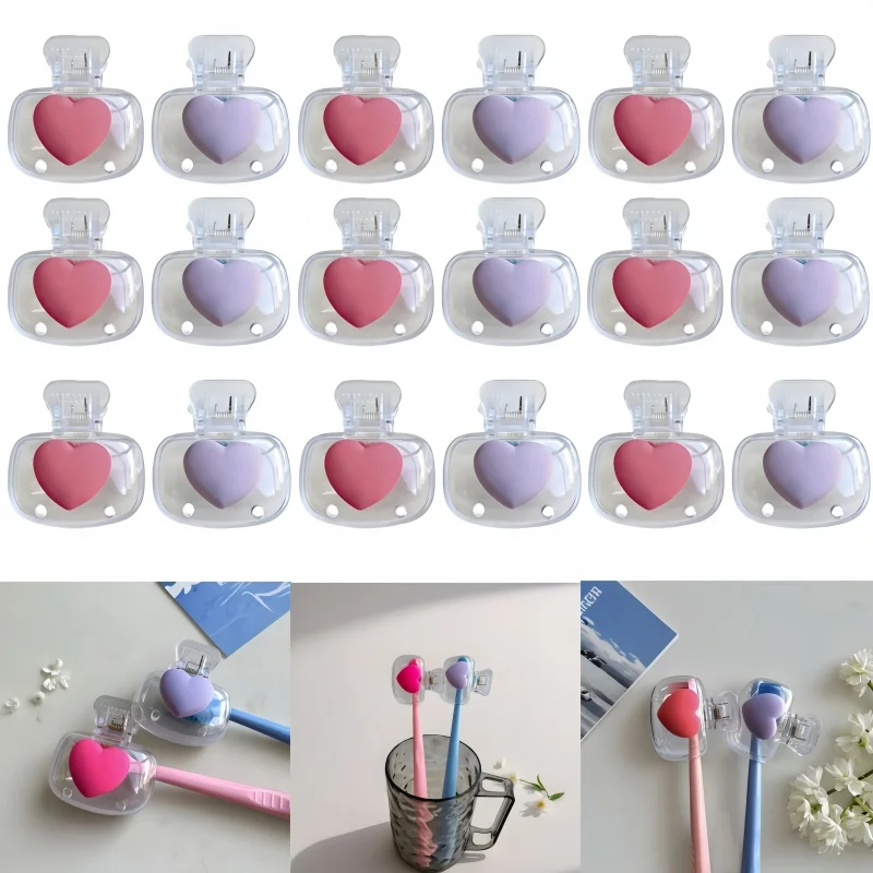 

Transparent Heart-shaped Toothbrush Head Dust Cover. Household Travel Universal Toothbrush Protective Cover.Valentine's Day Gift