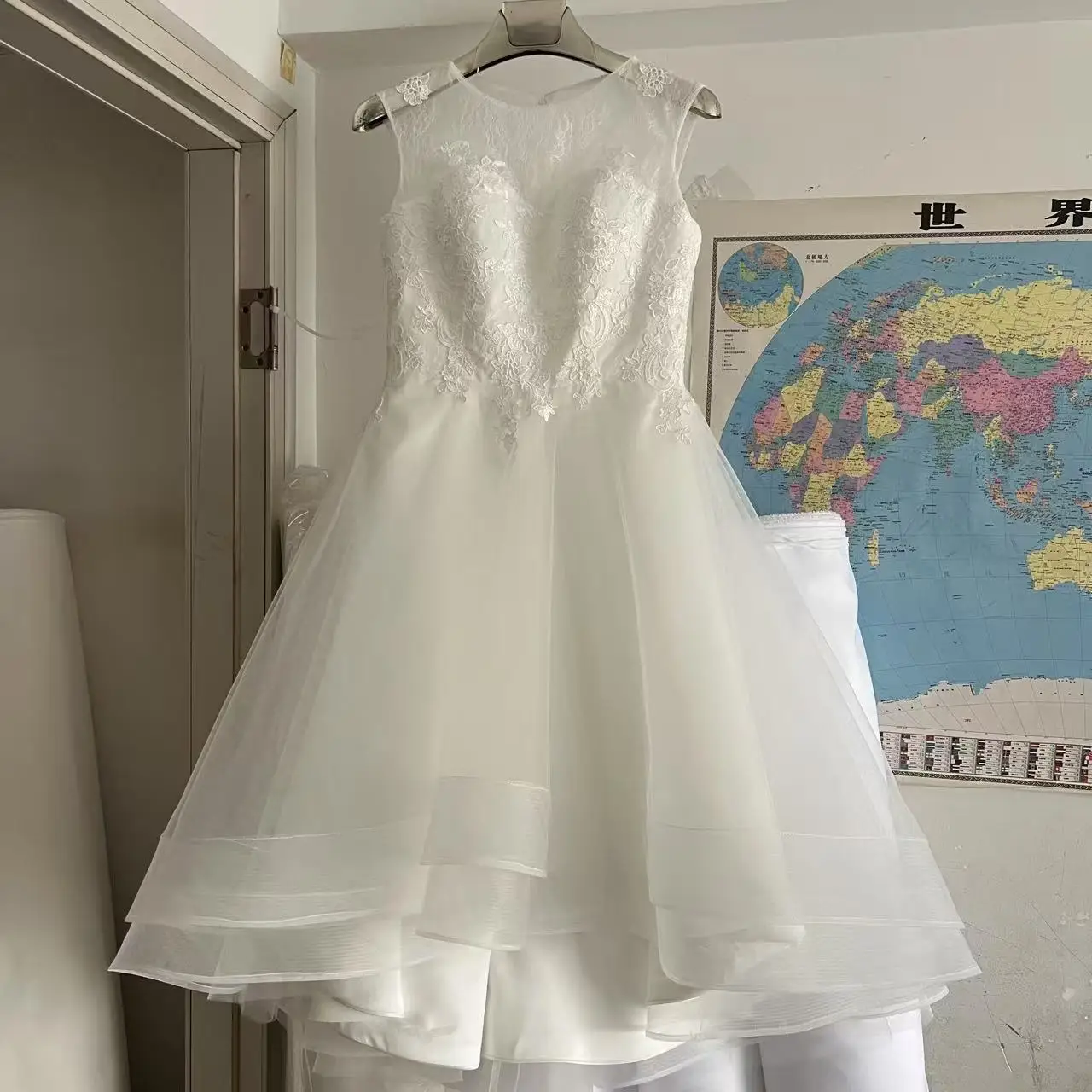 Customized Sexy Simple Lace  Short Beach Bohemian Boh Wedding Bride Dresses Gowns Short  Appliques wedding dress image 4