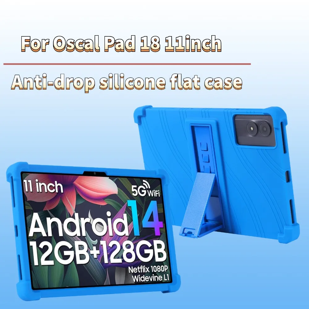 

For Oscal Pad 18 11inch drop resistant silicone protective case Adjustable stand Children's tablet full edge so
