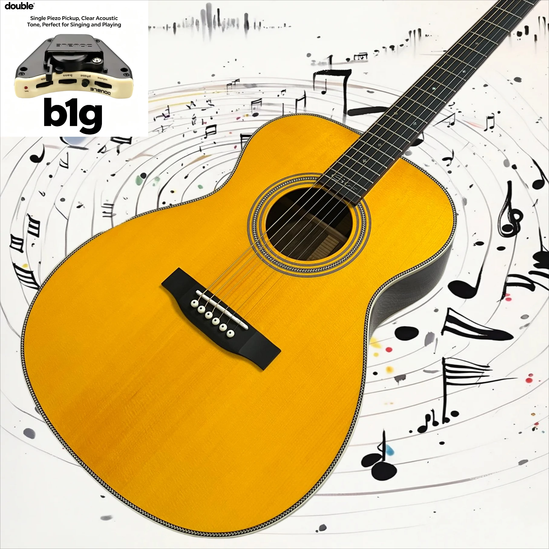 Free Shipping 00028 Acoustic Guitar 41 Inch  Folk Guitar Gloss Yellow Wood Guitar Color Inlay Beginner Practice Stage Gift