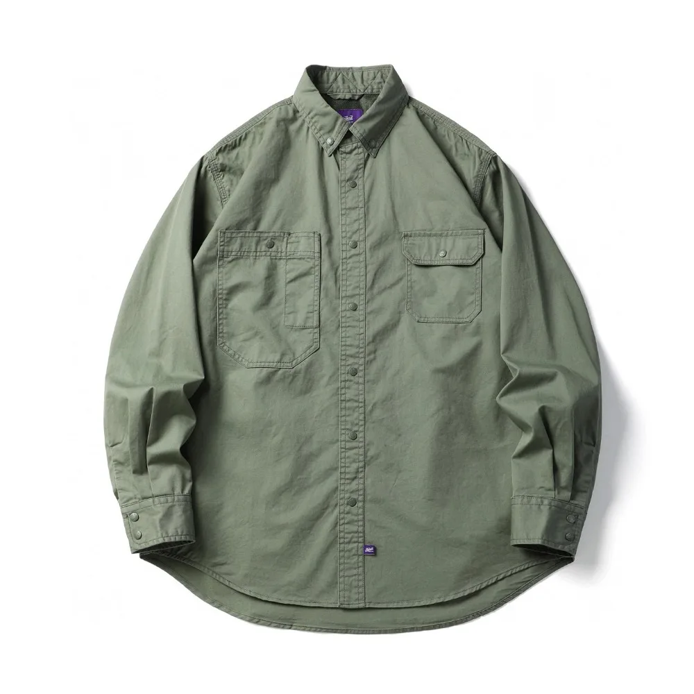 

Japanese Vintage Washed Distressed Shirts for Men New Loose and Casual Long-sleeved Jacket