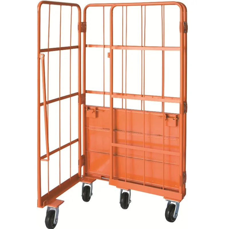 Heavy duty steel coil container wagons for warehouses and supermarkets, optimized for efficiency and durability