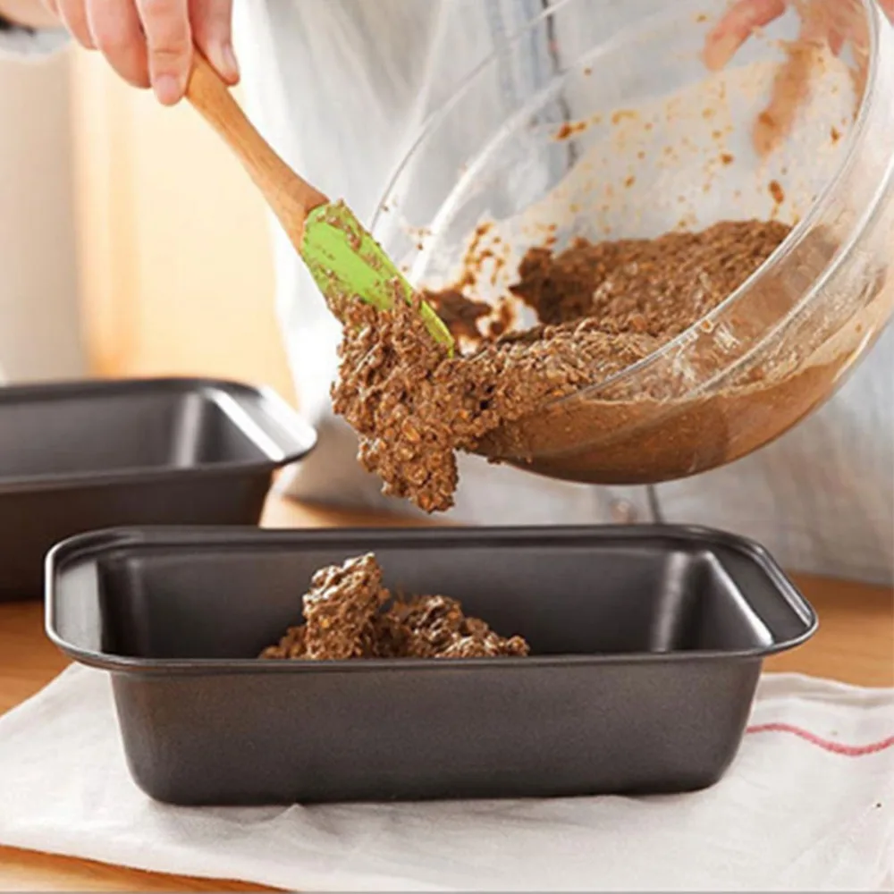 3pcs Nonstick Mini Loaf Pan Carbon Steel Mini Size Bread Baking Tin Air Fryer Safe Oven Safe Meatloaf Tray