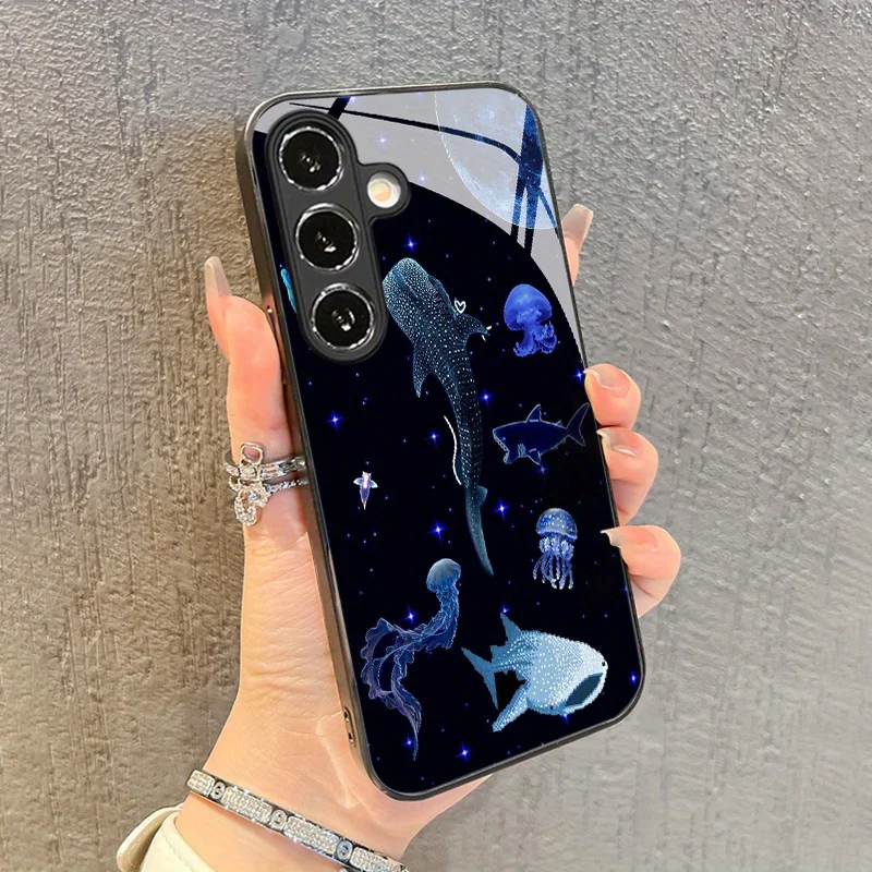 s26 ultra case Phone case marine organisms 25 ultra s24 Glass phone case for Samsung Galaxy s26/s25/s24/s23/s22/s21Ultra FE Plus