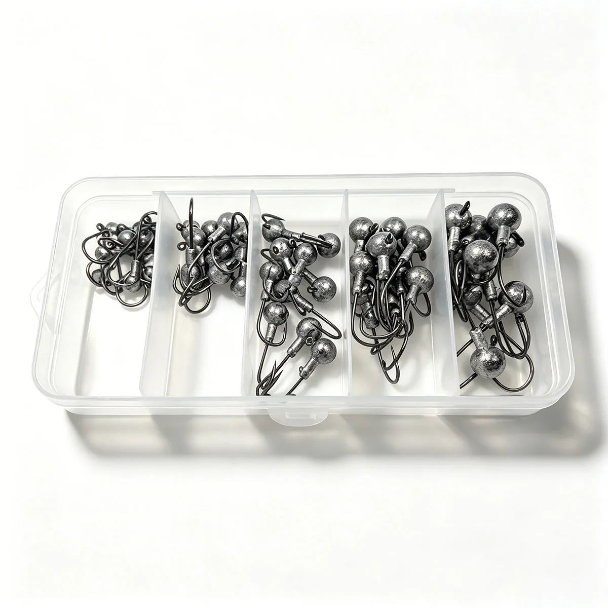 1g 1,8g 2,5g 3,5g 5g Angeljigköpfe, Rundkopf-Rigs Angelhaken für Weichköder und Crankbaits – Detail 1