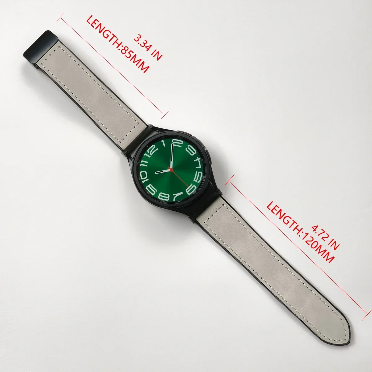 سوار جلد لساعة سامسونج جالاكسي ، حزام بدون ثغرات ، 7 ، 6 ، 4 كلاسيك ، 5 برو ، 6 ، 4 ، 7 ، 40 ، 44 ، 45 ، 43 ، 47 ، 42 من من من ، 46