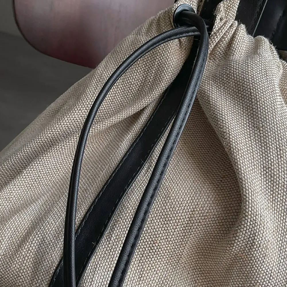 Lässige Canvas Cross body Reisetasche große Kapazität leichte Umhängetasche Kordel zug Einkaufstasche Einkaufstasche