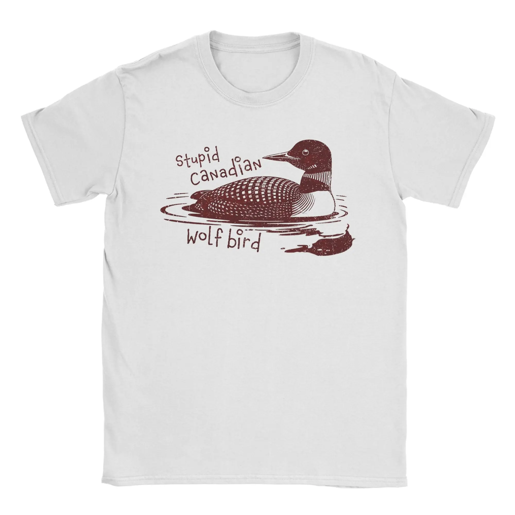 

Mens Womens Heated Rivalry Stupid Canadian Wolf Bird Shirt 100% Cotton Printed T-Shirt Clothing Outfits