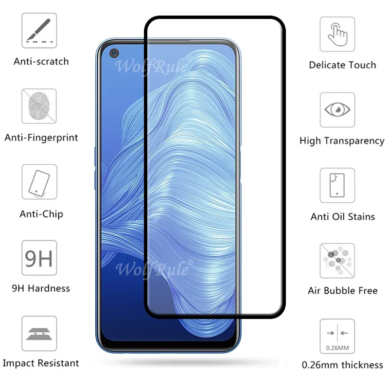 4-in-1 For Realme 7 5G Glass For Realme 7 5G Tempered Glass Full Cover Glue HD Screen Protector For Realme 7 5G Lens Glass 6.5