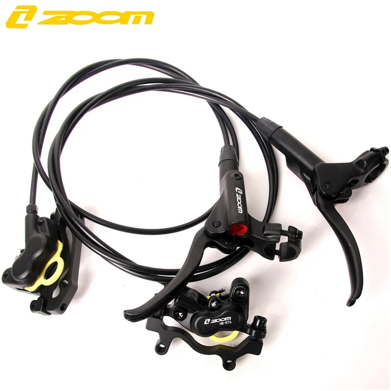 

ZOOM Oil Disc Brake for Mountain Pulling Brake Universal IS PM 160mm Bicycle Hydraulic Disc Brake Set Kit Bike Accessories