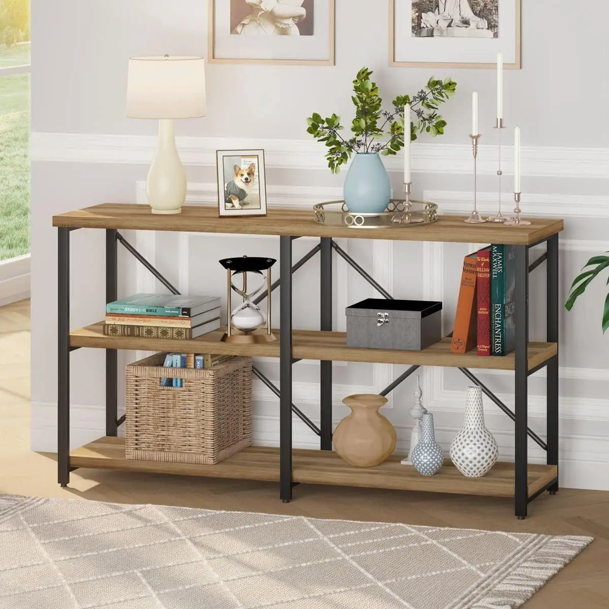 Coffee table modern simple household wrought iron light luxury sofa edge few creative tea table square table