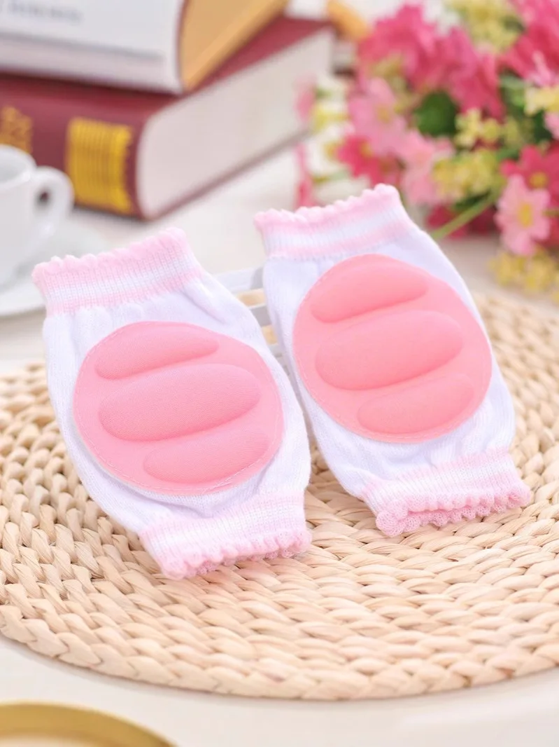 Cotton Baby Knee Pads for Girls & Boys 1-3 Years Anti-Slip Infant Knee Protector For Crawling