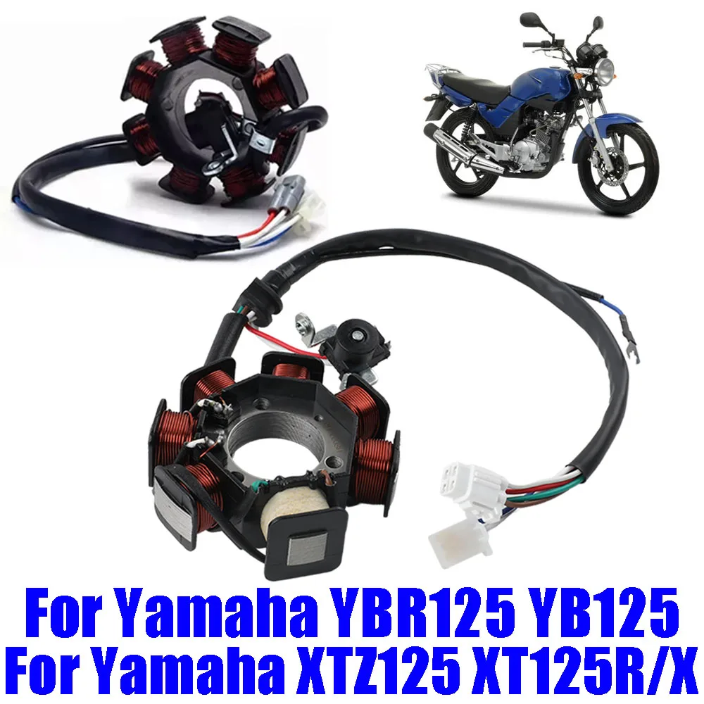 Accesorios para motocicleta, bobina de estator, bobinas de encendido de Motor magnético de 7 o 8 polos para Yamaha YBR125 YB125 YBR 125 YB XTZ125 XT125 R X