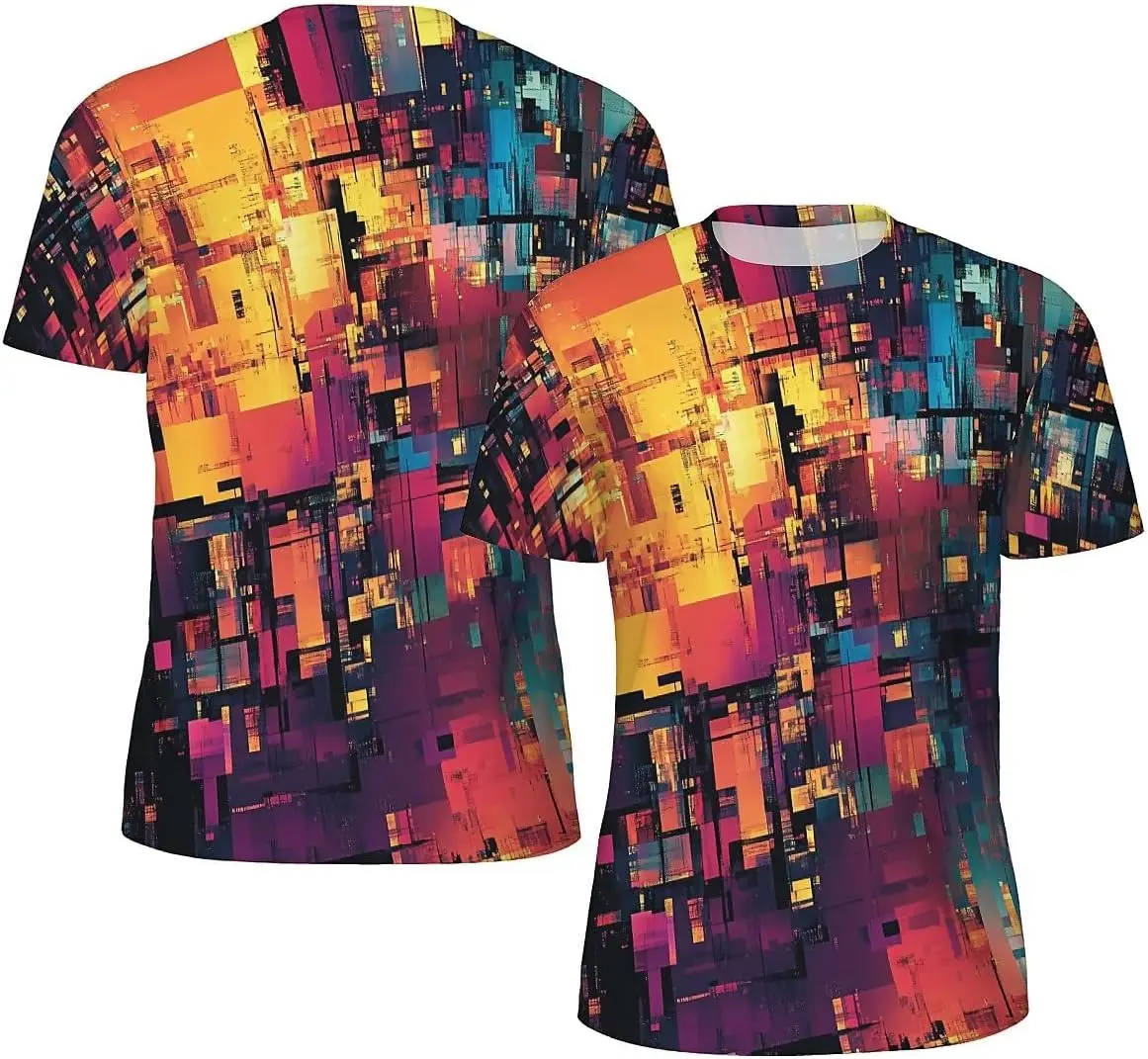 تي شيرتات قصيرة الأكمام مطبوعة ثلاثية الأبعاد للرجال، مقاس كبير 6XL تي شيرت للبالغين ملابس عصرية للرجال بأشكال غير منتظمة #2