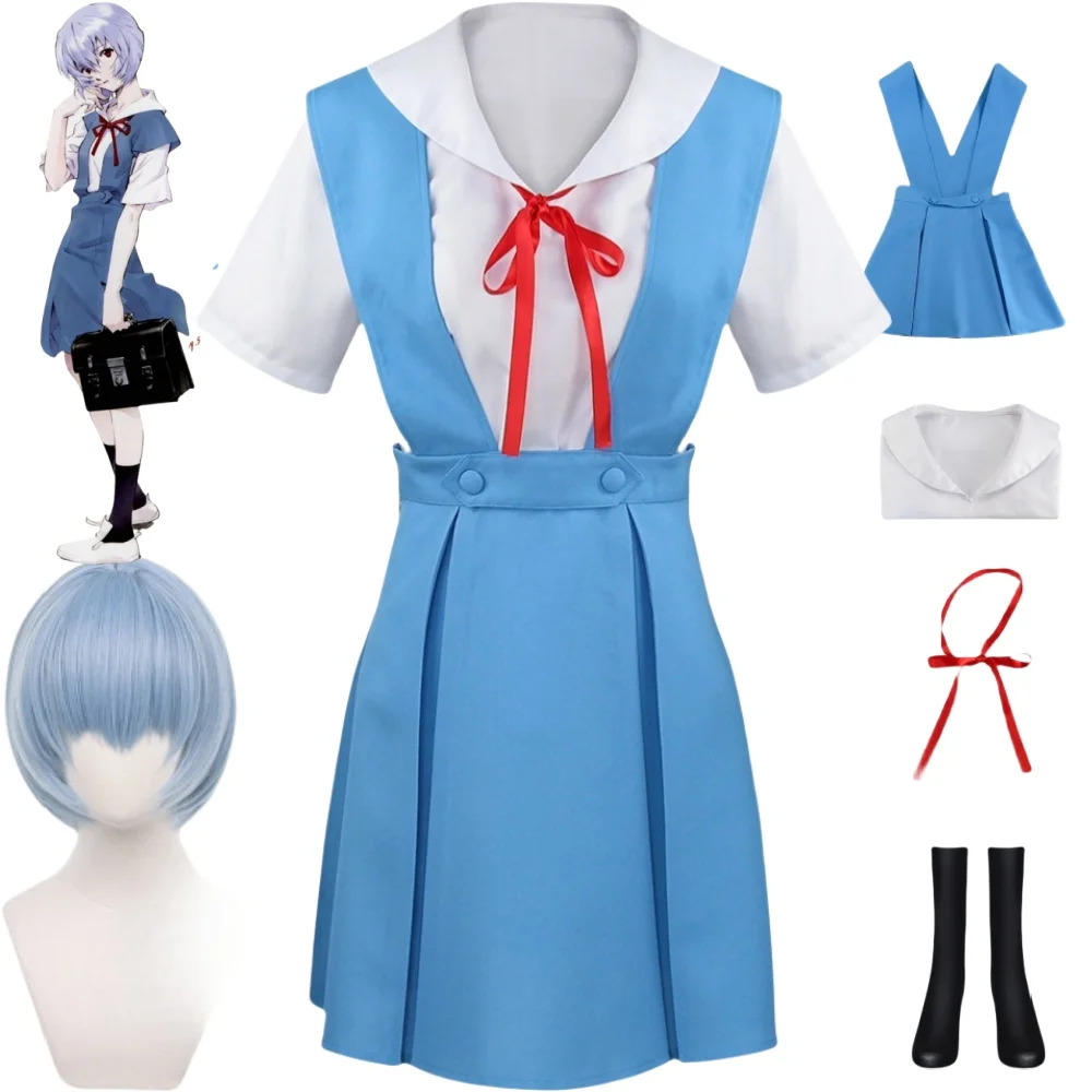 Ayanami Rei Cosplay Costumes Anime Women Dress Accessories Suit Coser Animation Comic Game Novel Exhibition Halloween Costume