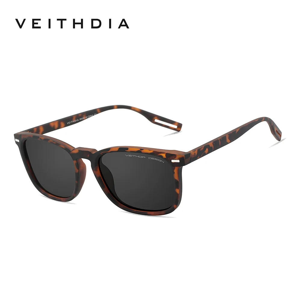 VEITHDIA Mode Klassieke Gepolariseerde Heren Zonnebril, Rijbril Voor Mannen, UV400 Bescherming Meekleurende Zonnebril 7508