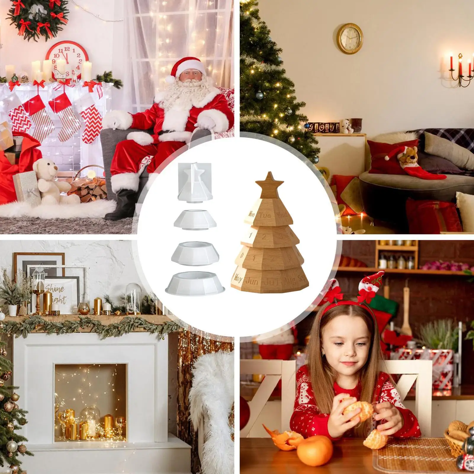 

Силиконовые формы для начинающих, художественный проект, форма для укладки рождественской елки, силиконовая форма для бетонной штукатурки, глины для детей и взрослых