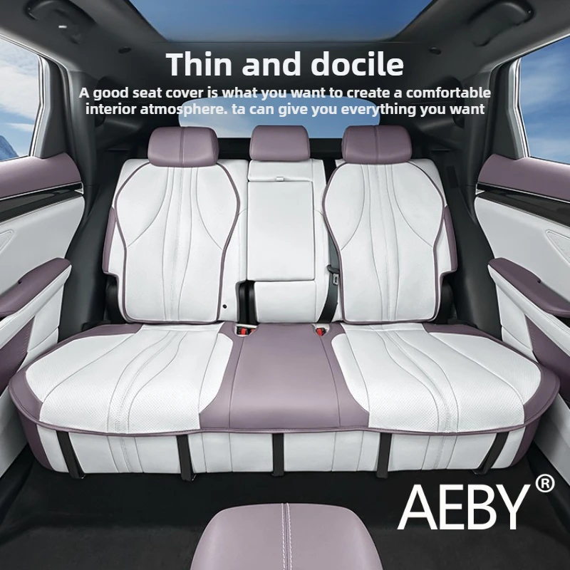 AEBY ل BYD Seal U DM-i 2020-2025 أغطية مقاعد السيارة ، مجموعة كاملة من أغطية المقاعد الجلدية المقاومة للماء تناسب ملحقات السيارات الداخلية #3