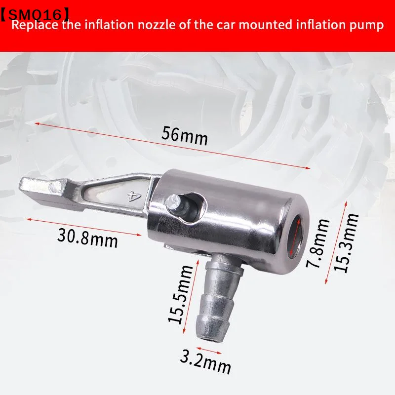 Portable Inflatable Pump For Car Tire Air Chuck Compressor Tire Inflator Tire Chuck With Barb Connector For Hose Repair【SMQ】