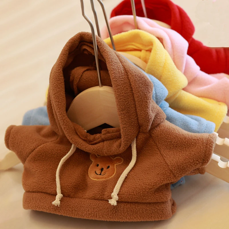 Doll Accessories 20cm Plush Doll Replacement Clothes Cute Plush Mini Bear Hoodie Sweater Cotton Doll Clothes Accessories Around