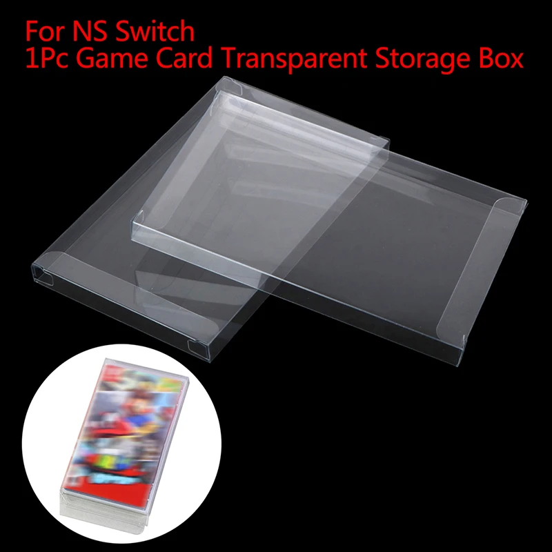 1Pc Small and Light Game Card Color Box Protector Collection Storage Transparent PET Protective Box For NS Switch