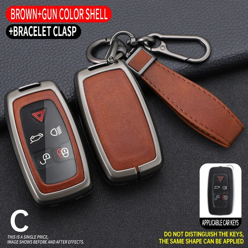 

Suitable for Range Rover Evoque Keycase, Discovery 2, Discovery 4, Old Range Rover Sport Zinc Alloy Leather Keycase