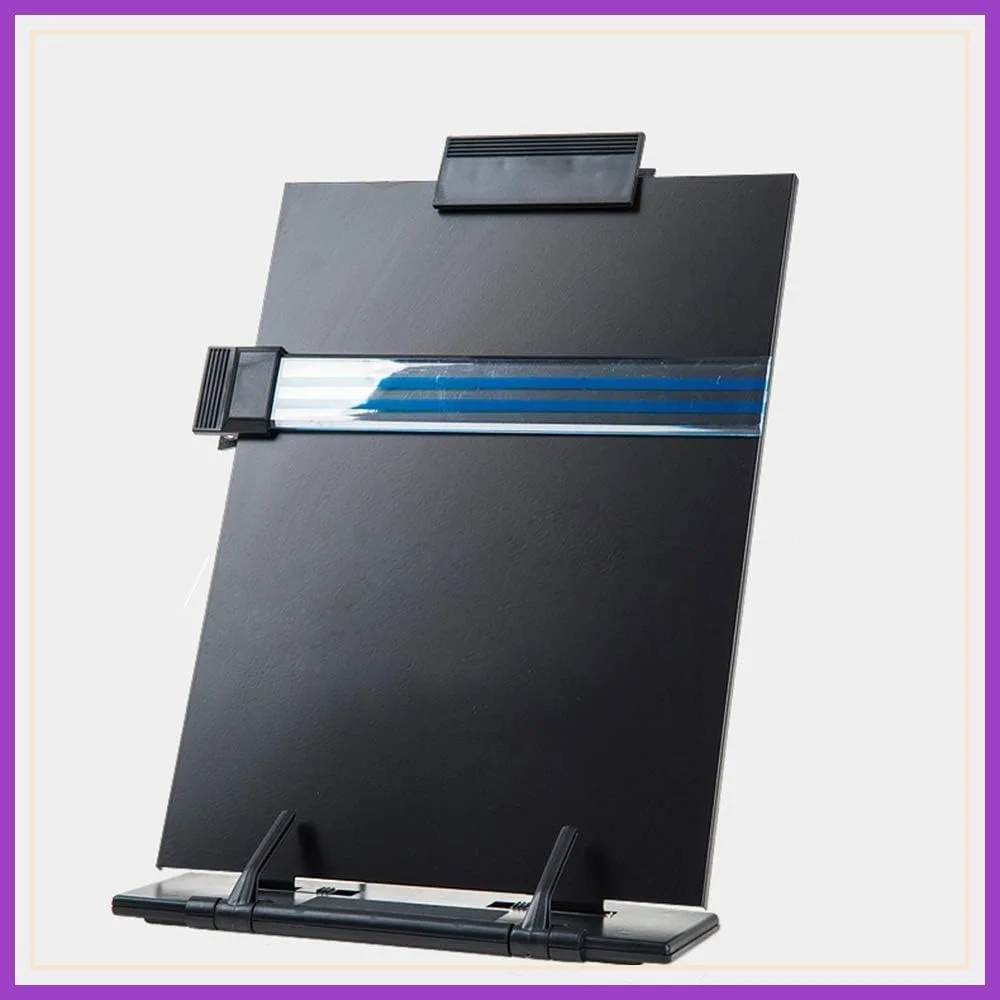 

Desktop Document Holder with 7 Adjustable Positions and Side Clip for Sheet Music, Cookbook, Book