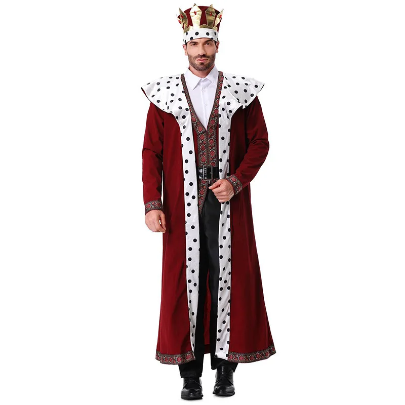 

Halloween Medieval Classical Court King Male Role Playing Costume Carnival Party Adult European Gorgeous Court King Costume