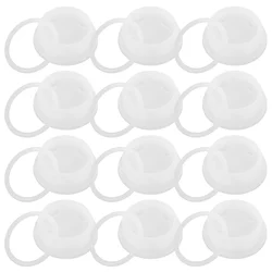 Cubo de plástico de 12 piezas, cubierta antipolvo, tapa de barril de almacenamiento, tapa superior de tambor de rosca