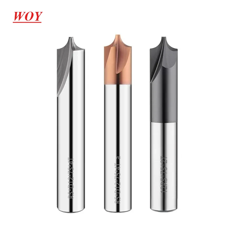 

HRC55 Carbide Chamfering Arc Milling Cutter R0.5-R6 4 Blades Tungsten Steel Coating CNC Mechanical Tools Milling Cutter