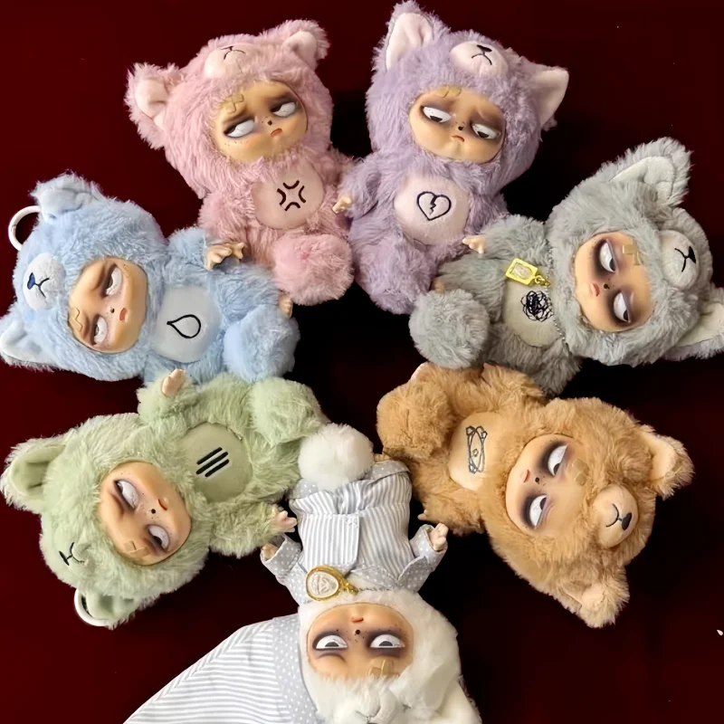 حقيقية الساخن أكمام Grumpipi سلسلة صندوق أعمى لعبة الفينيل لطيف أنيمي عمل الشكل الدمى حقيبة قلادة سطح المكتب حلية جمع