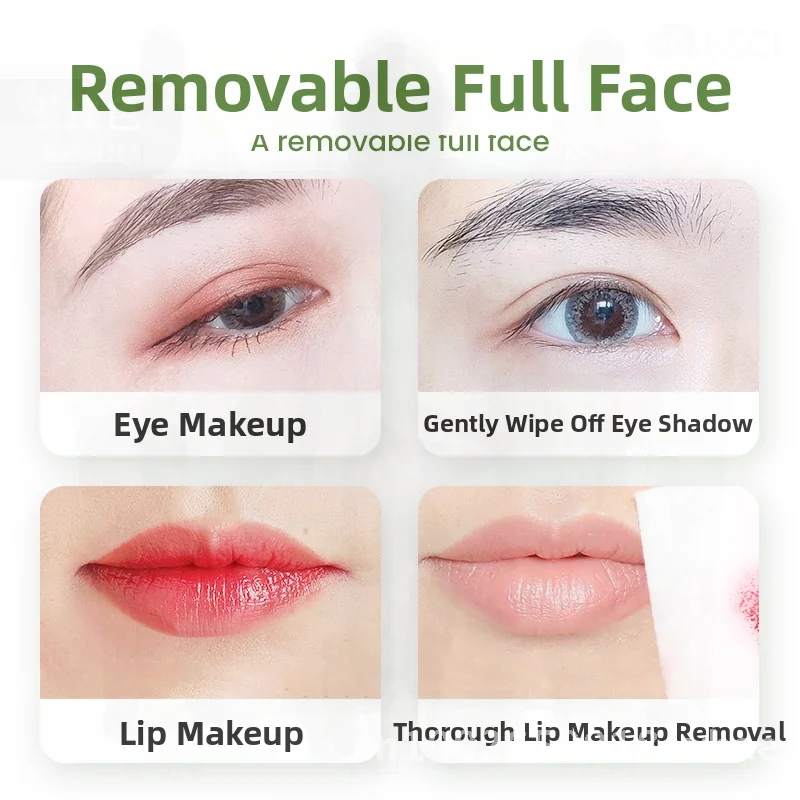 Salviette struccanti al gusto di avocado Rimozione portatile per occhi e labbra Tessuto non tessuto monouso per la pulizia del viso delicato sulla pelle