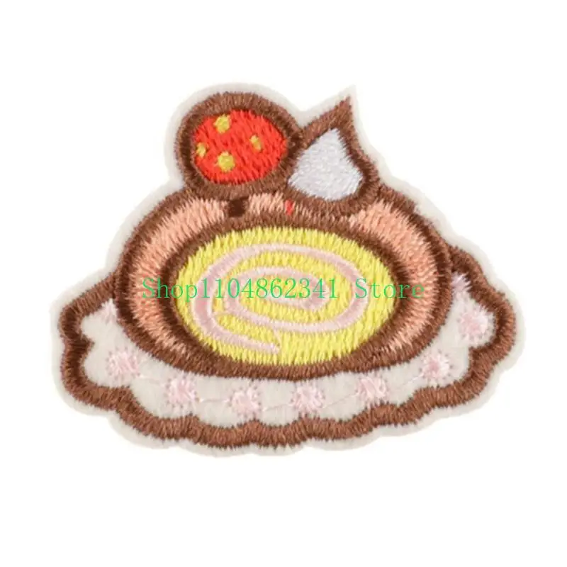 5asd 9pcs dessert tema topi in tessuto cucire applique per il progetto artigianato creativo