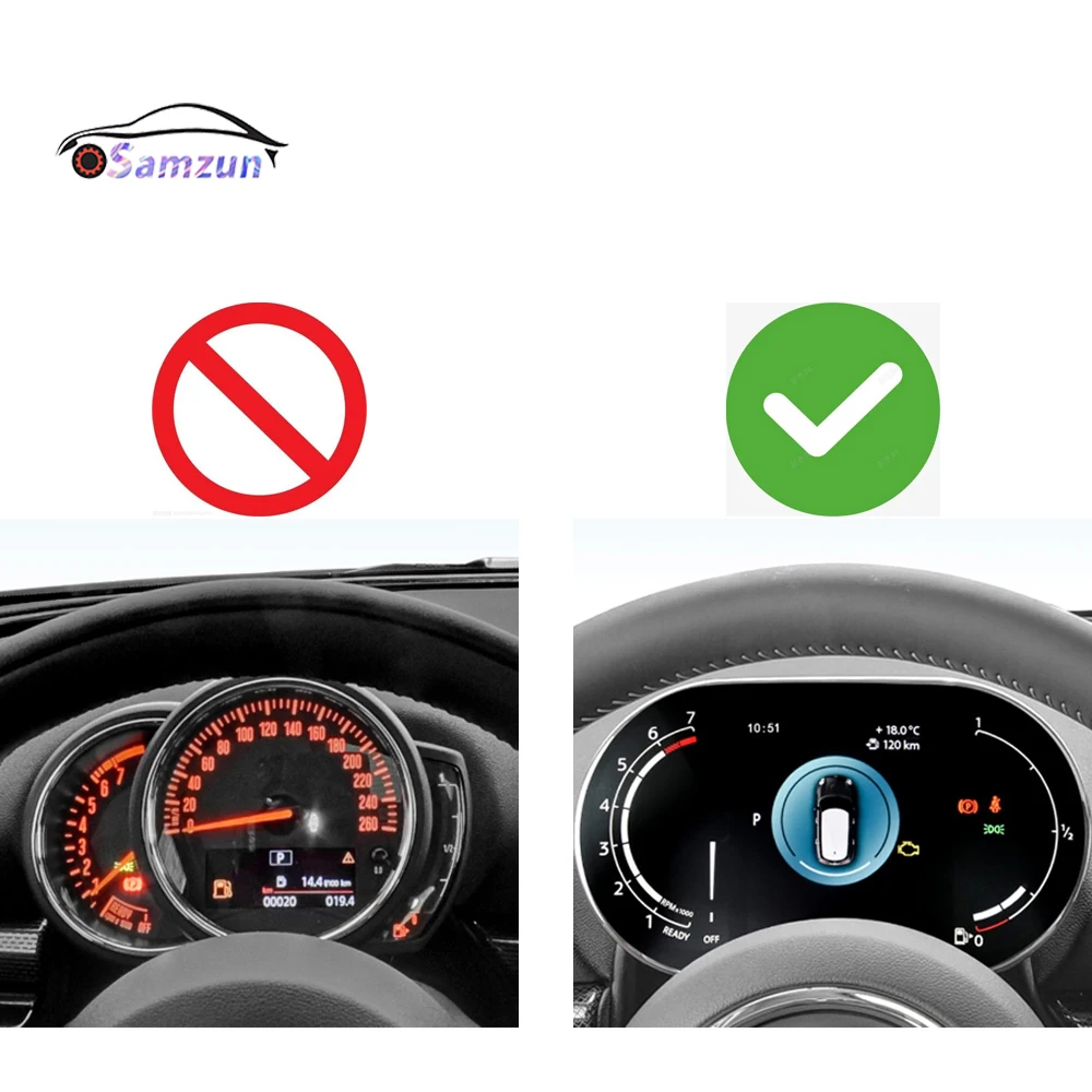 For MINI Cooper Clubman 2021 2022 F54 F55 F56 F57 F60 Car Accessories LCD Tachometer Mobile Phone Bracket Support Phone Holder