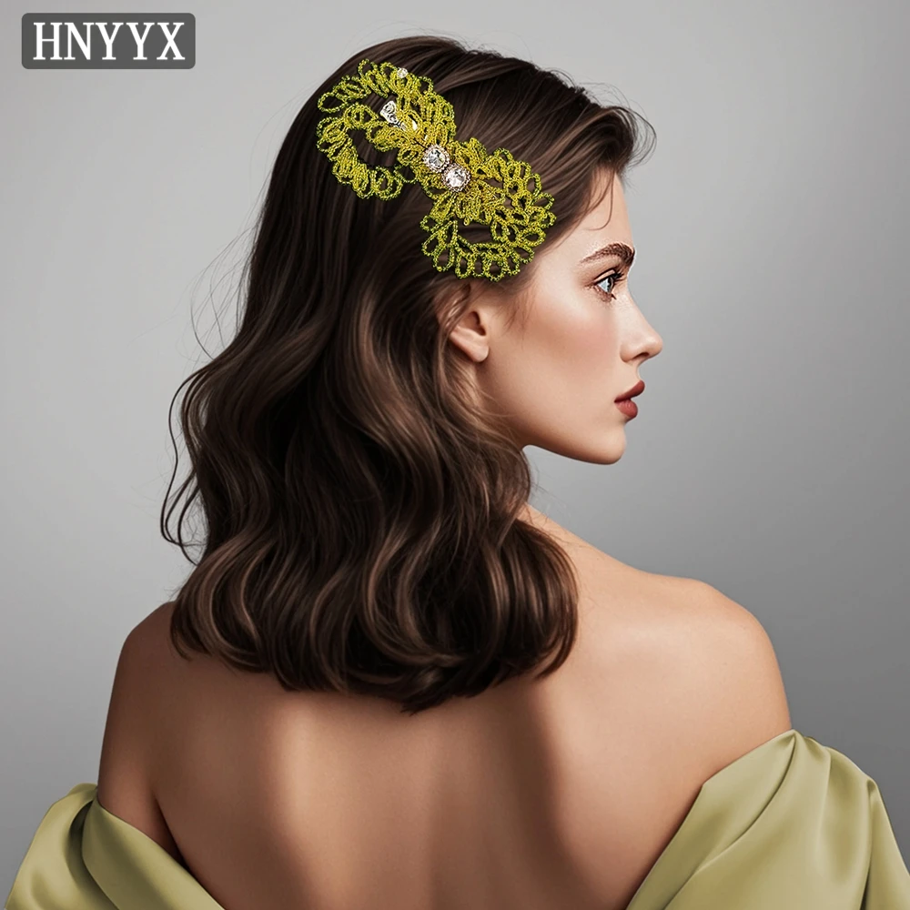 

YouLaPan Fashionable Bride Wedding Yellow Hair Clip Handmade Minimalist Style Women's Banquet Dance Party Hair Accessories YXA17